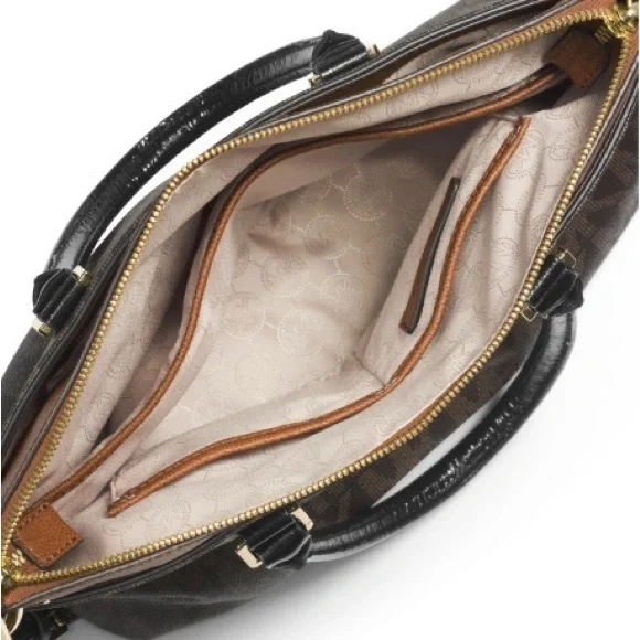 New Michael Kors Aubrey Large Satchel Brown/Luggage women’s bag